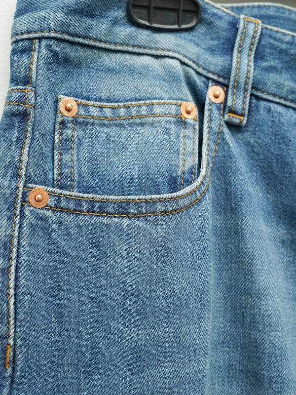 V-LOGO STRAIGHT-LEG JEANS